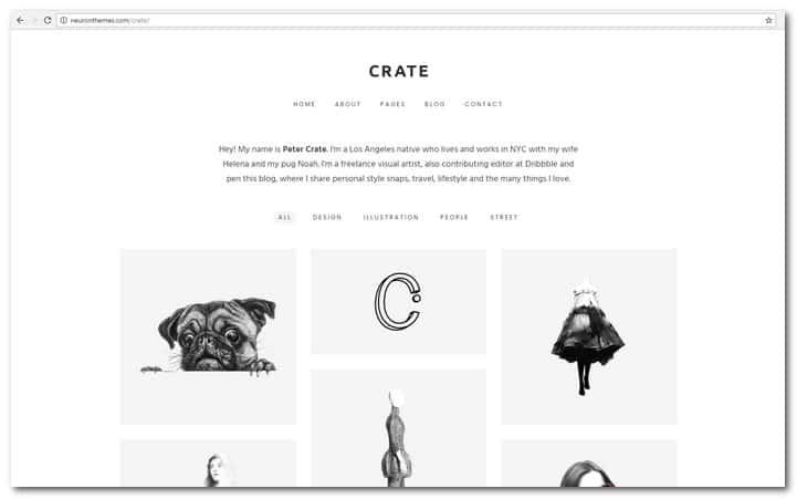 Crate - Minimalist WordPress Theme