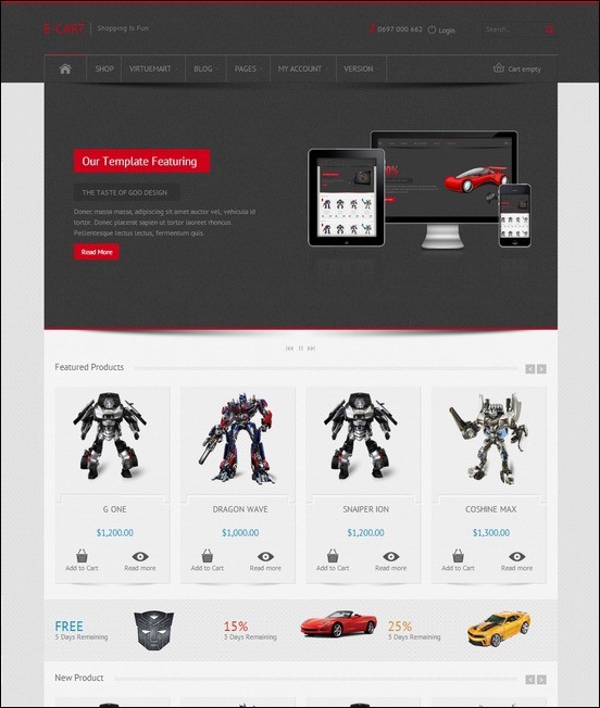 E-Car-Responsive-VirtueMart-e-Commerce-Template