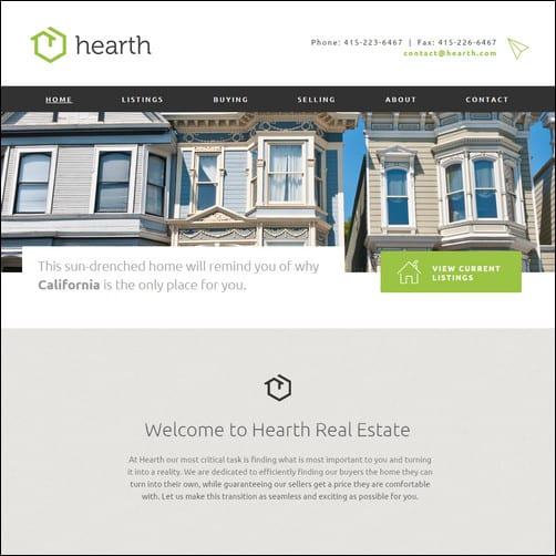 Hearth Real Estate Adobe Muse Theme