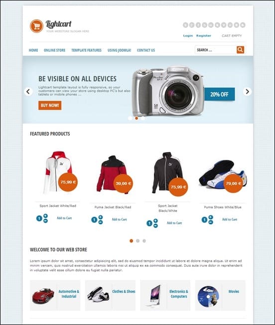 Light-Cart-Virtuemart-Template