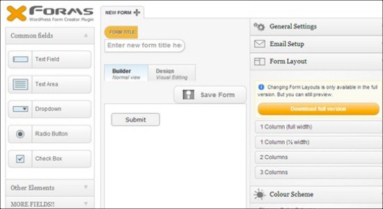 X Forms – A WordPress Form Creator Plugin