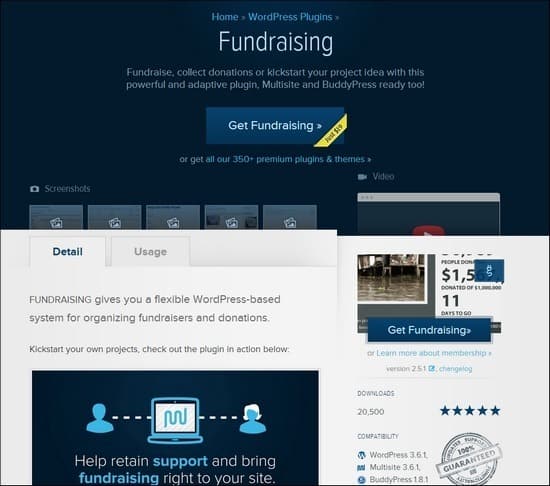 Fundraising gives you a flexible WordPress-based system for organizing fundraisers and donations.