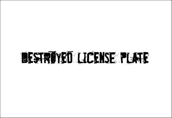 DestroyedLicensePlate
