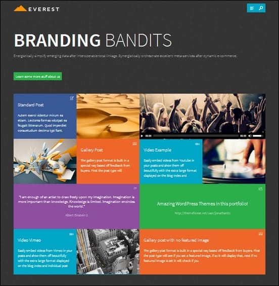 30+ Minimalistic and Flat WordPress Metro Themes