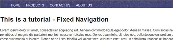 CODE Tips #1: How to Create Fixed Navigation