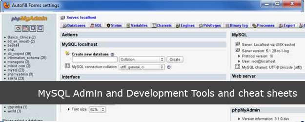 20 MySQL Admin and Development Tools and cheat sheets
