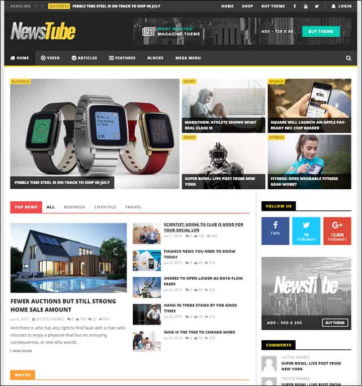 newstube magazine blog video
