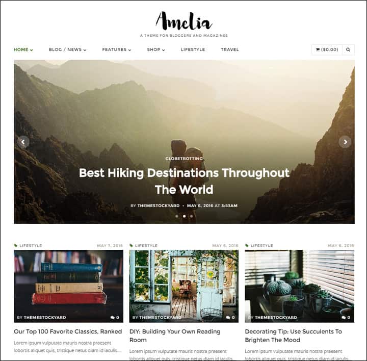 staggerly responsive news magazine blog theme