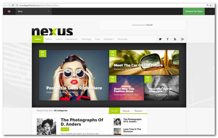Nexus Magazine/Blog WordPress Themes