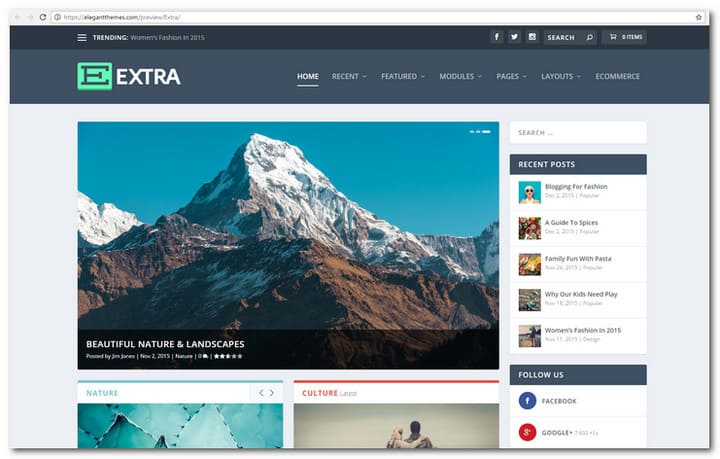 Extra magazine theme